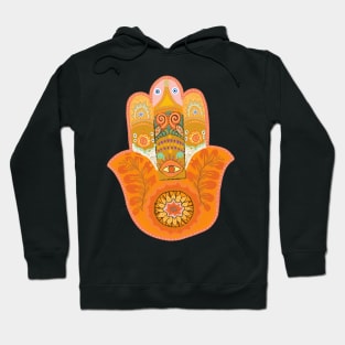 Warm Hamsa Design Hoodie